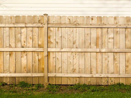 Wooden privacy fencing