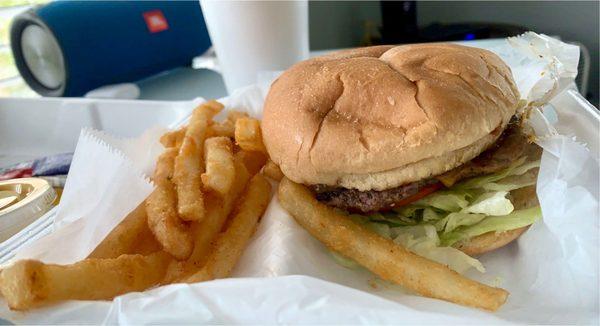 Traffic Jam Burger and Fries.