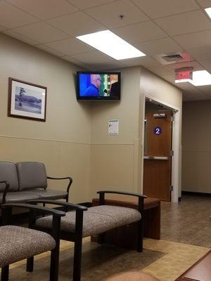 Waiting in Radiology... At least TV is on!