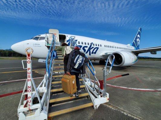 Boarding our Alaska Airlines flight