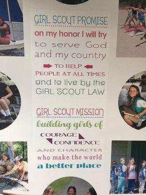 Girl Scout Promise Posted in Entrance