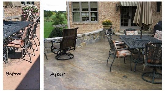 Stamped concrete gets a new look- Color can be refreshed or changed with skid resistant coatings for concrete.