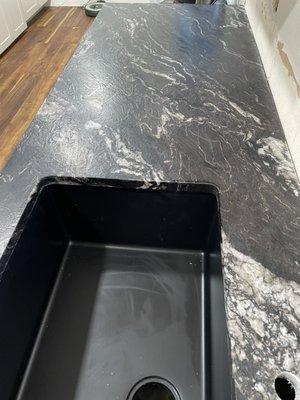 Black composite sink