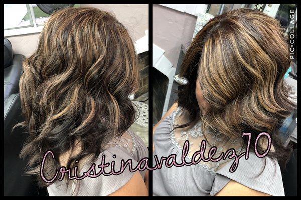 Warm toned highlights