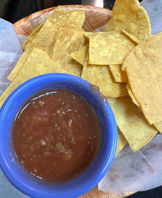 Complimentary Chips & Salsa ( Hot spicy salsa)!