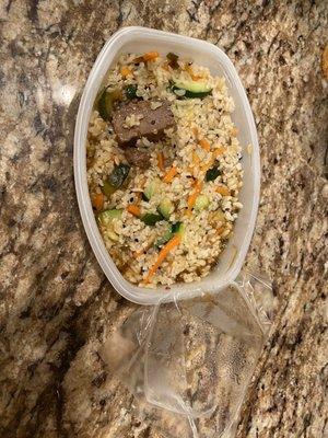 Sweet and spicy Korean beef from lean cuisine