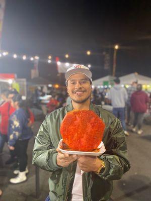 Giant watermelon slice from one of the vendors. $7 pretty good. But not worth it