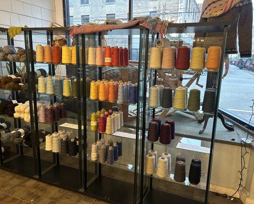 Large assortment of weaving yarns for floor, table, rigid heddle, and tapestry looms!