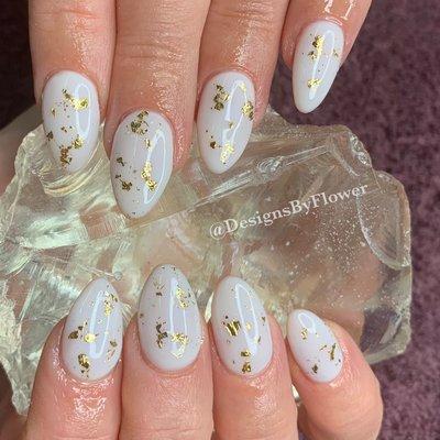 Fullset with gold flakes