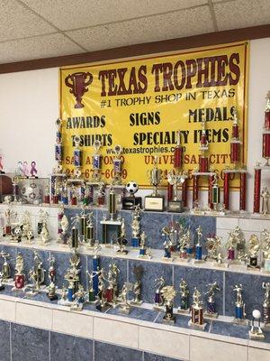 So many trophies to chose from.