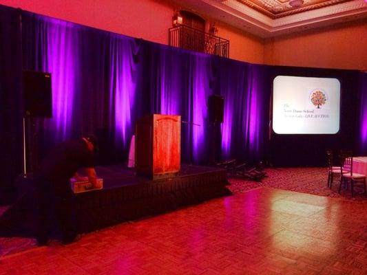 Lighting, Sound and Video for Notre Dame School Fundraiser