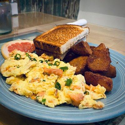 Smoked Salmon Scramble