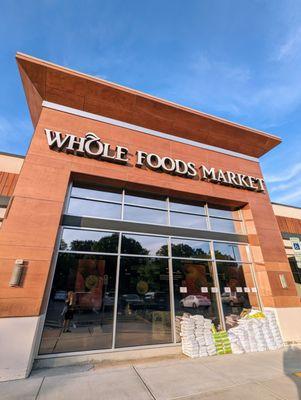 Whole Foods Market storefront at Village Plaza, Chapel Hill, NC. I took this photo on July 4, 2023.