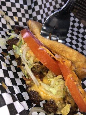 Fry bread burger