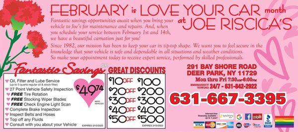 February Love Your Car Special