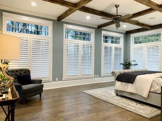 Real Wood Plantation Shutters Made in the USA | featuring 3.5" tapered louvers