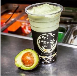 Blended Avocado with Boba