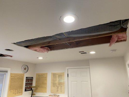 Replaced old and detached ductwork