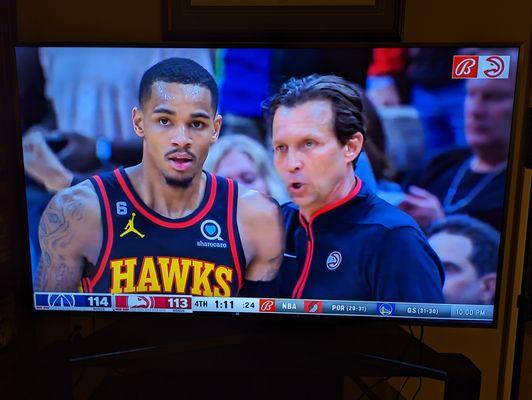 New Atlanta Hawks coach Quin Snyder. Tonight was his first game. Hawks vs Wizards on Bally Sports Southeast.