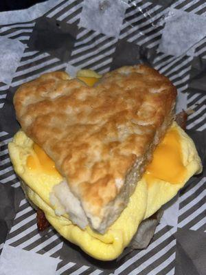 Adorable valentine shaped biscuit