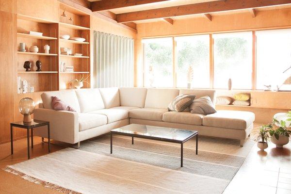 The Oskar Sofa Collection is a classic modern style that offers a large selection of configurations to fit your space. Also a slipcover.