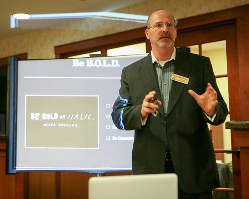 Jacksonville Business Coach Sean McCarthy Speaking at local bank.