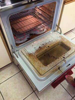 That's the oven. Pretty gross.