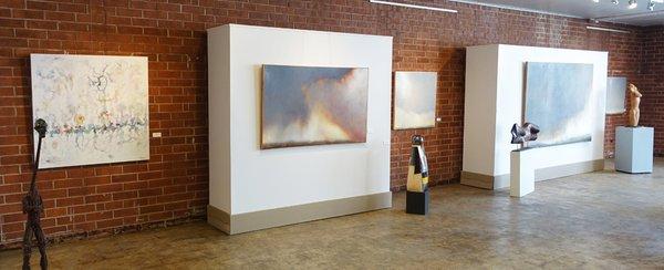 Interior of The Haen Gallery at Lumberyard Arts in Brevard, NC