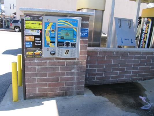 Entrance to Touchless Car Wash.  This is where you will choose your wash and pay.