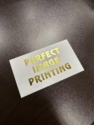 Gold Foil Business Cards on 32PT Unocoated Stock