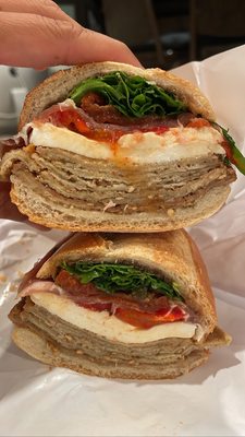 17. Breaded Eggplant and Prosciutto DiParma Sandwich