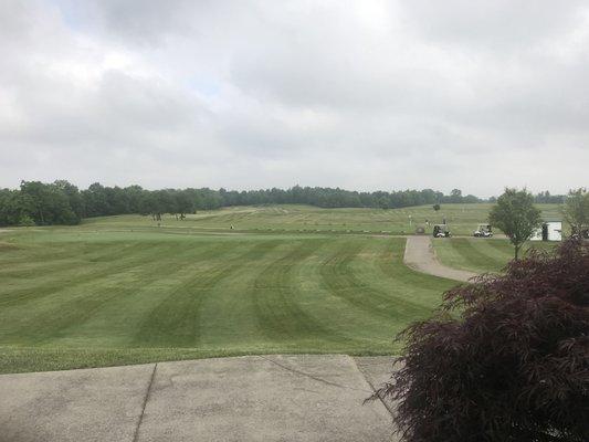 1st 2 pics from Late fall to early spring. Greens are lush. From the clubhouse overlooking the driving range and putting green.