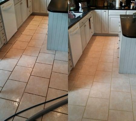 See what a good Tile & Grout Cleaning can do..