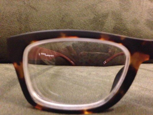 Ugly opac white ring--never had this issue with previous glasses and DIDN'T EVEN GET THE THINNER OR POLISHED LENSES