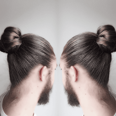 Haircut & Man bun Fun! by Elizabeth