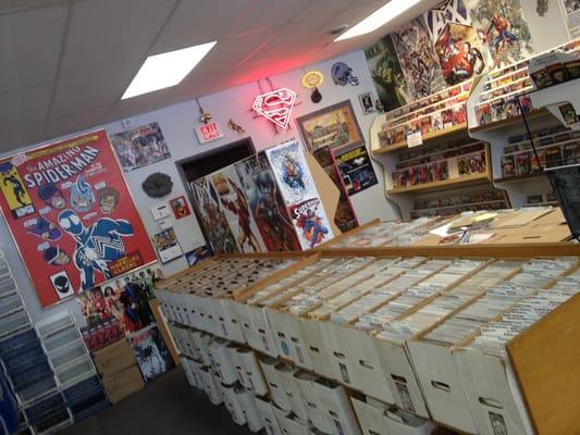 Lots of back books for customers to choose from.  If Comix Corner doesn't have it, no one does!