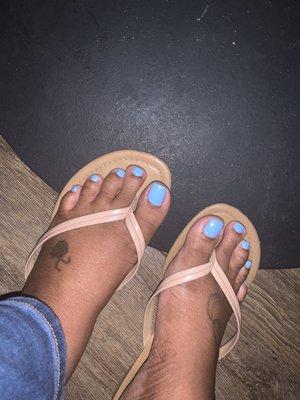 Blue pedi