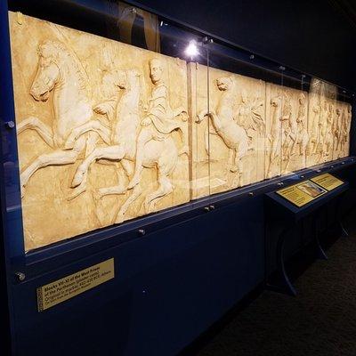 plaster mold of some of the Parthenon frieze