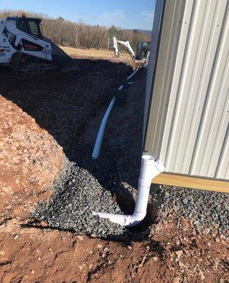 Installed drainage