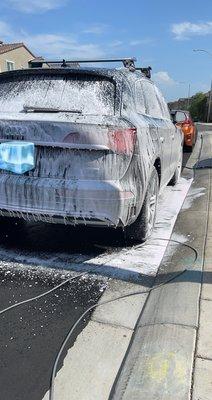 Car being washed with my foam cannon