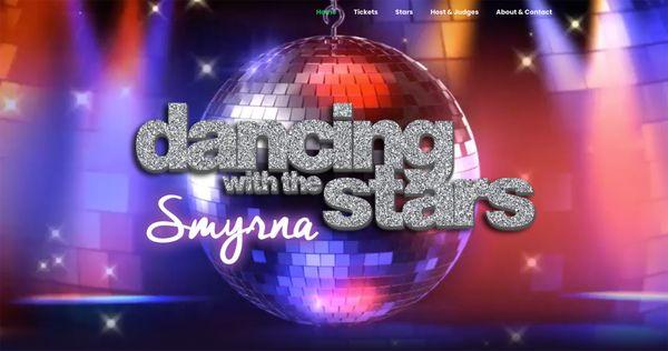 Dancing with the Stars, Smyrna (https://dwtssmyrna.com/). Web design for the City of Smyrna, GA. Dancing with the Stars fundraising event.