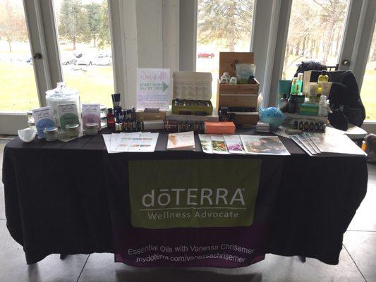 Our doTERRA Essential Oils table at the Move-a-Thon