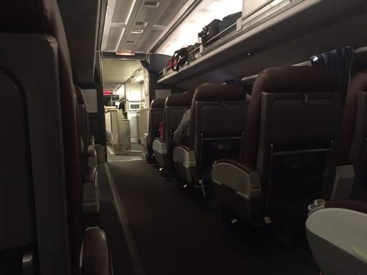 Business class seating from Boston to Albany