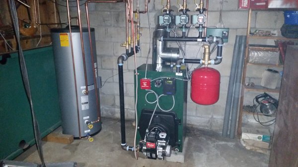 New boiler and hotwater tank , 86% eff endless hotwater