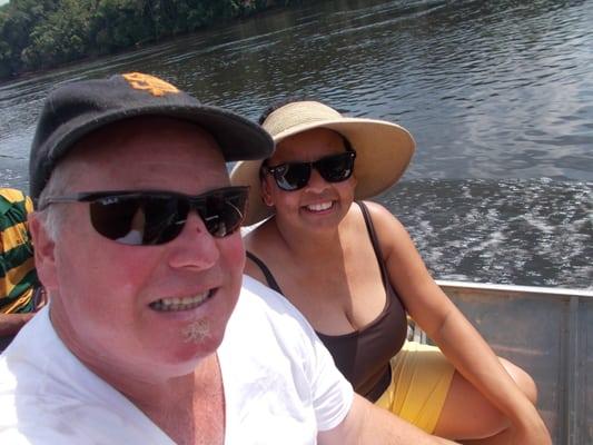 Decompressing at our farm in the middle of the Amazon, Brazil. (Note my Beautiful Brazilian wife?)