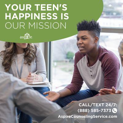 Learn more about teen counseling in Santa Clarita, CA at Aspire! Aspire offers top of the line treatment for teens ages 12-17.