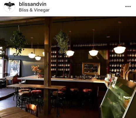 Bliss & Vinegar - an apothecary, local tea bar & slow food movement space.