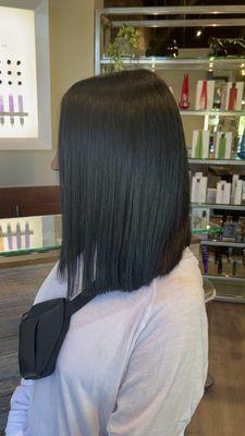 Angled lob, all over color