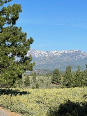 Mountain view during one of our walks near the campground