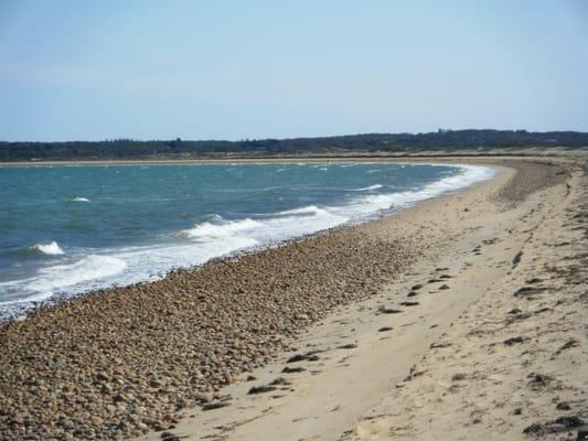 Two miles of beach